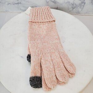 AEROPOSTALE Knit Tech Gloves Smartphone Compatible Pink Black‎ NEW